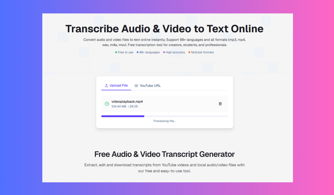 Large File Upload Interface
