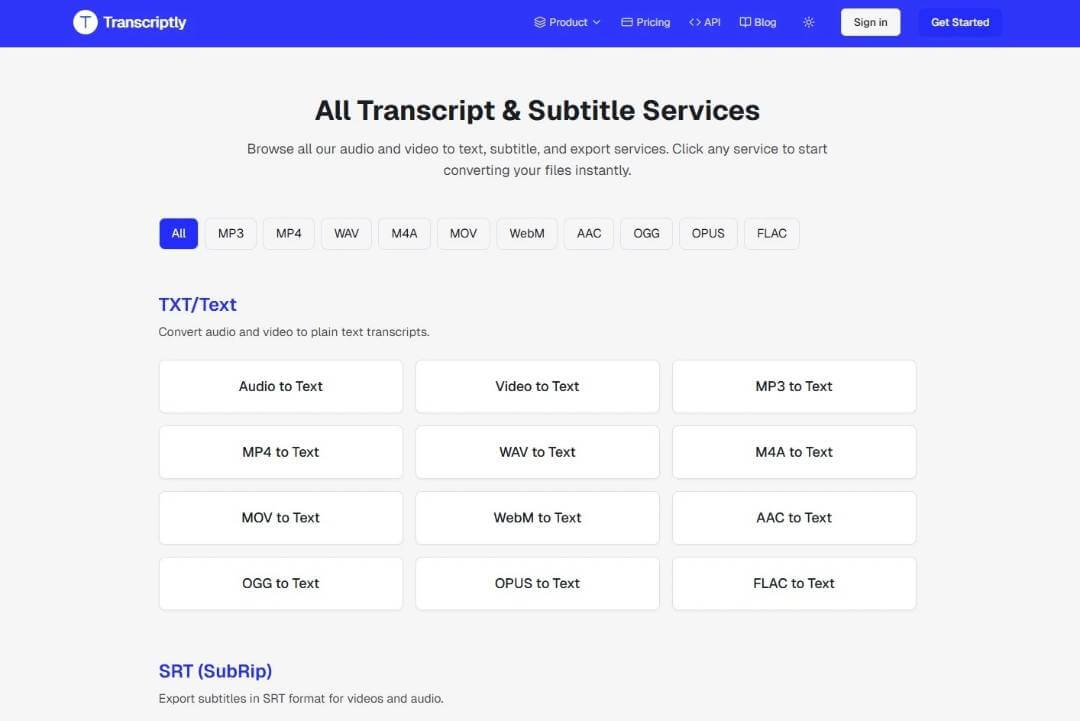 Transcriptly Services Hub